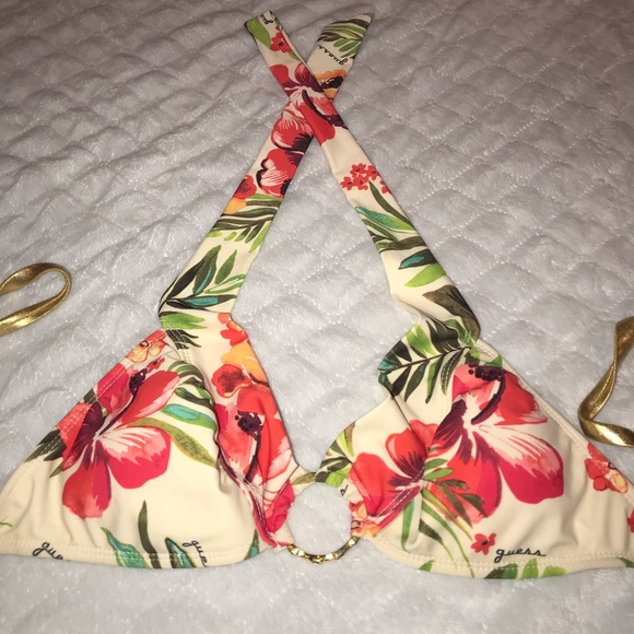 Guess Womens Floral Bikini Top  - Size Small - Picture 3 of 8